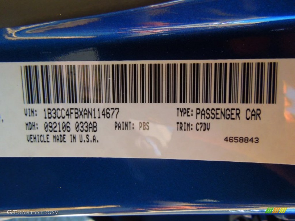 2010 Avenger SXT - Deep Water Blue Pearl / Dark Slate Gray photo #7