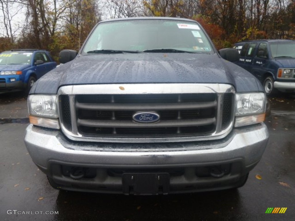 2004 F250 Super Duty XLT SuperCab 4x4 - Medium Wedgewood Blue Metallic / Medium Flint photo #6