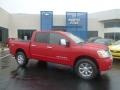 2005 Red Alert Nissan Titan SE Crew Cab 4x4  photo #1