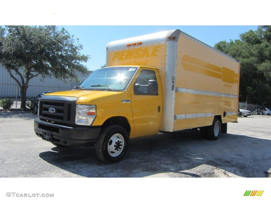 2008 E Series Cutaway E350 Commercial Moving Truck - Yellow / Medium Flint photo #6