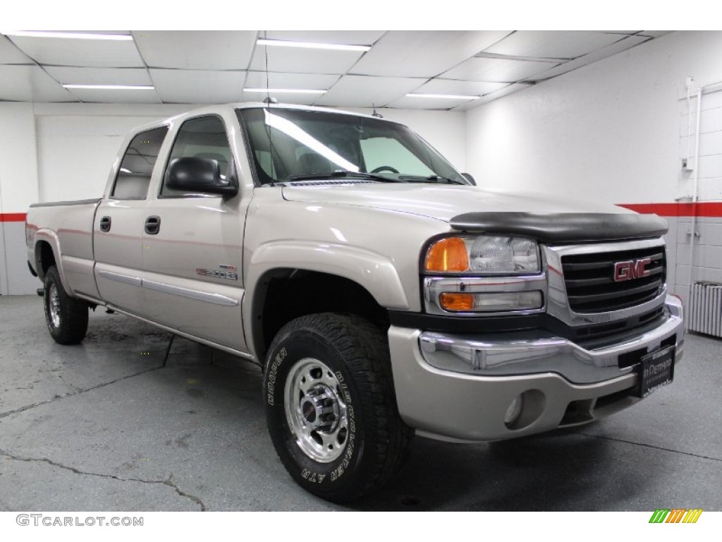 2005 Sierra 2500HD SLT Crew Cab 4x4 - Silver Birch Metallic / Pewter photo #2