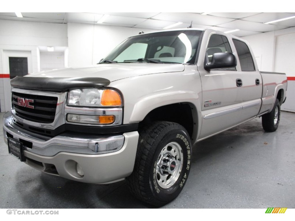 2005 Sierra 2500HD SLT Crew Cab 4x4 - Silver Birch Metallic / Pewter photo #6