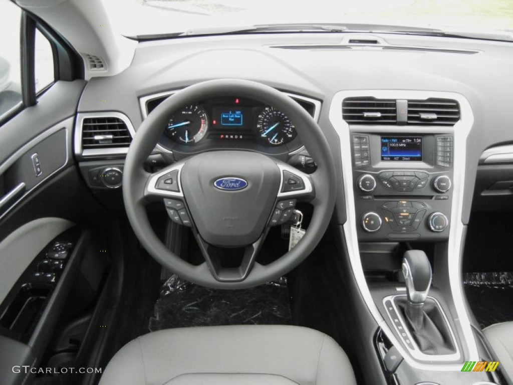 2013 Ford Fusion S Earth Gray Dashboard Photo #73056039