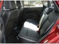 2013 Ford Fiesta Charcoal Black Leather Interior Rear Seat Photo