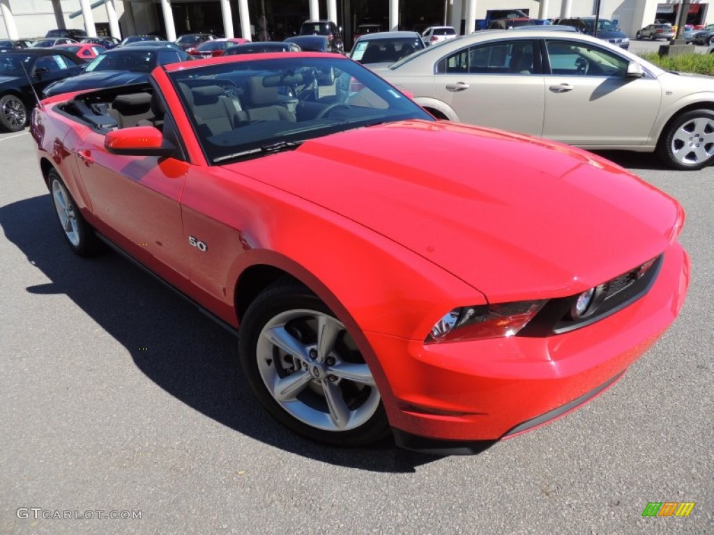 2012 Mustang GT Convertible - Race Red / Charcoal Black photo #1