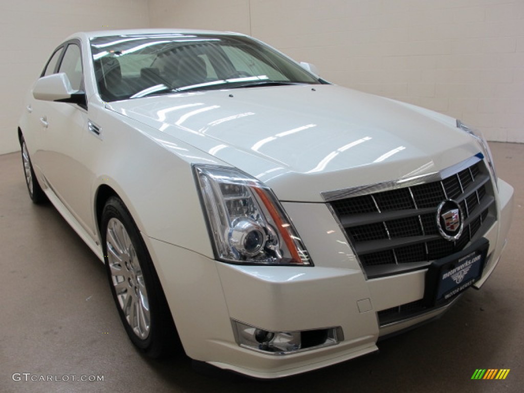 2010 CTS 4 3.6 AWD Sedan - White Diamond Tricoat / Cashmere/Cocoa photo #1