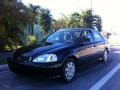 2000 Flamenco Black Pearl Honda Civic LX Sedan  photo #1