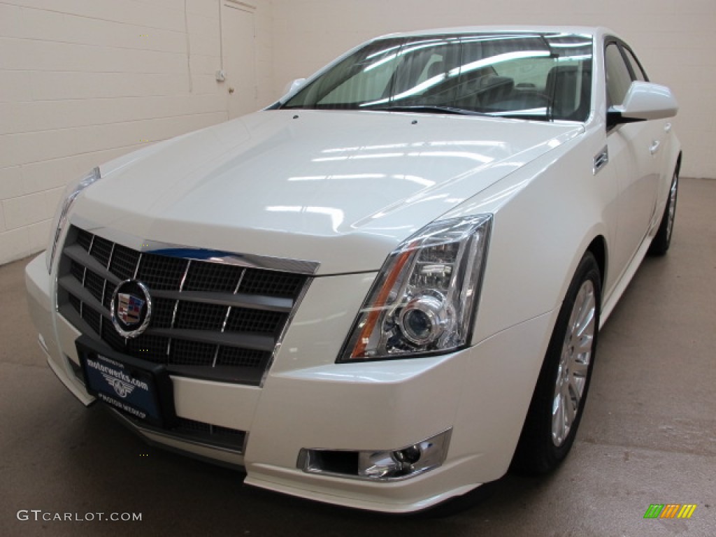 2010 CTS 4 3.6 AWD Sedan - White Diamond Tricoat / Cashmere/Cocoa photo #4