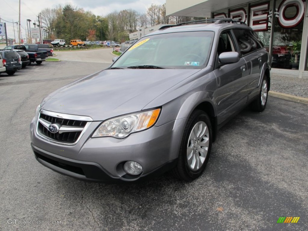 2009 Outback 2.5i Limited Wagon - Quartz Silver Metallic / Off Black photo #2