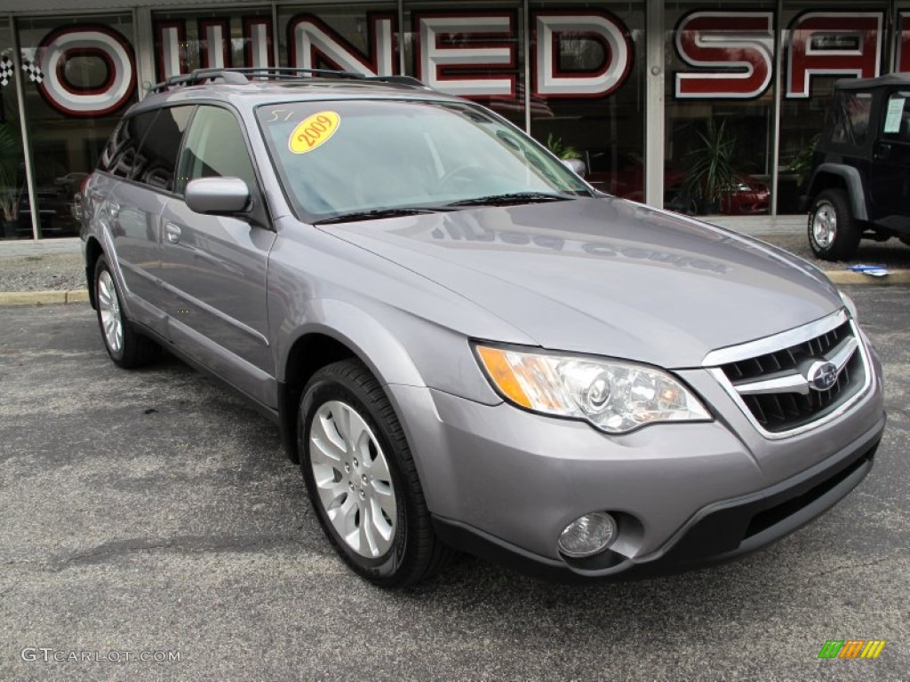 2009 Outback 2.5i Limited Wagon - Quartz Silver Metallic / Off Black photo #4