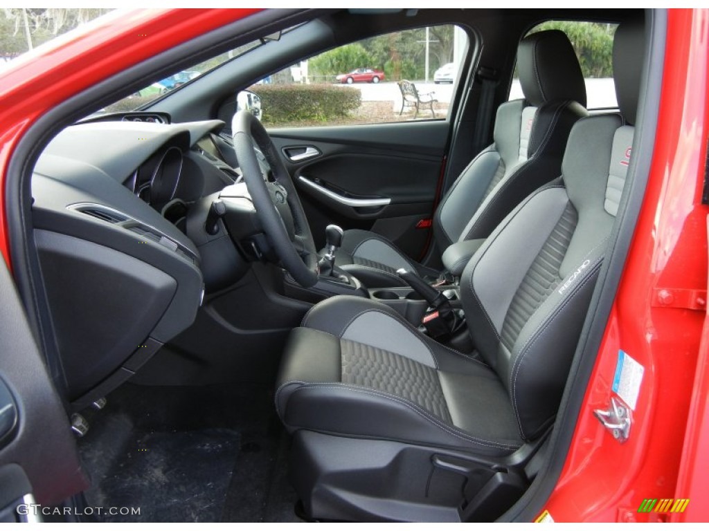 ST Smoke Storm Recaro Seats Interior 2013 Ford Focus ST Hatchback Photo #73060161