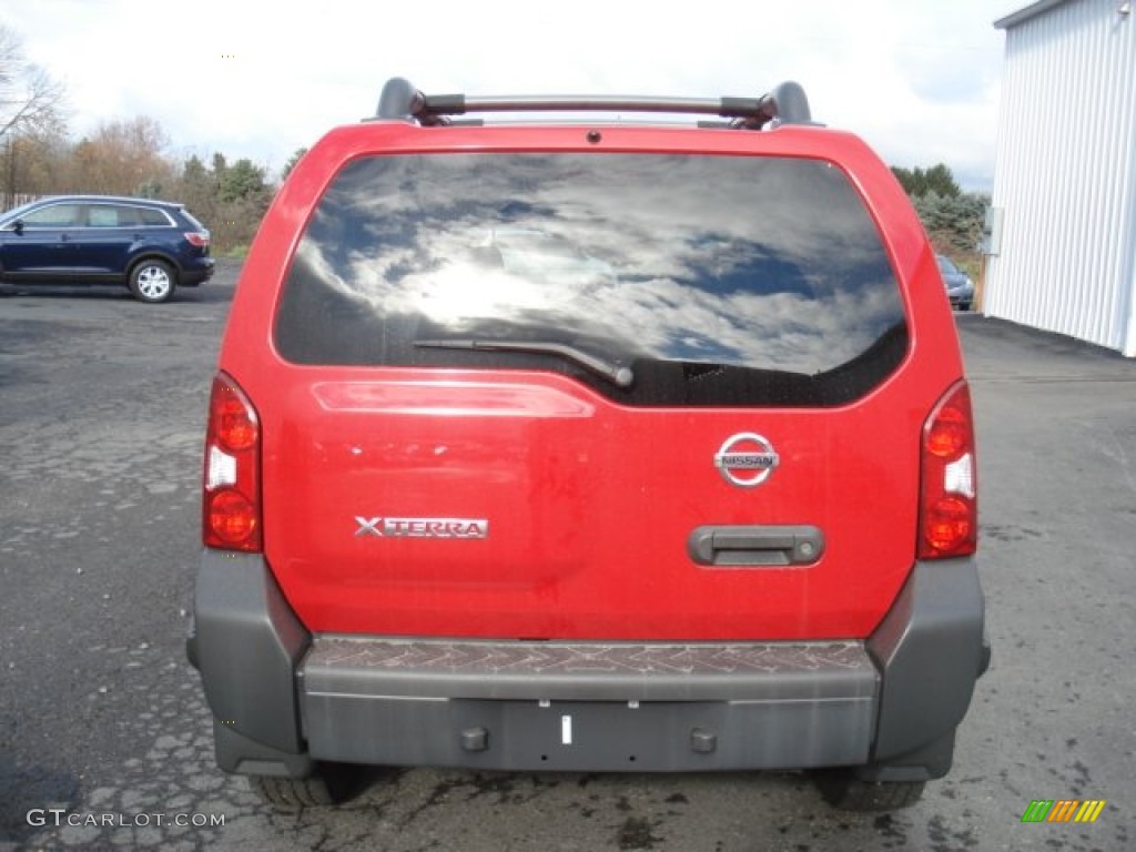 2008 Xterra S 4x4 - Red Alert / Steel/Graphite photo #7