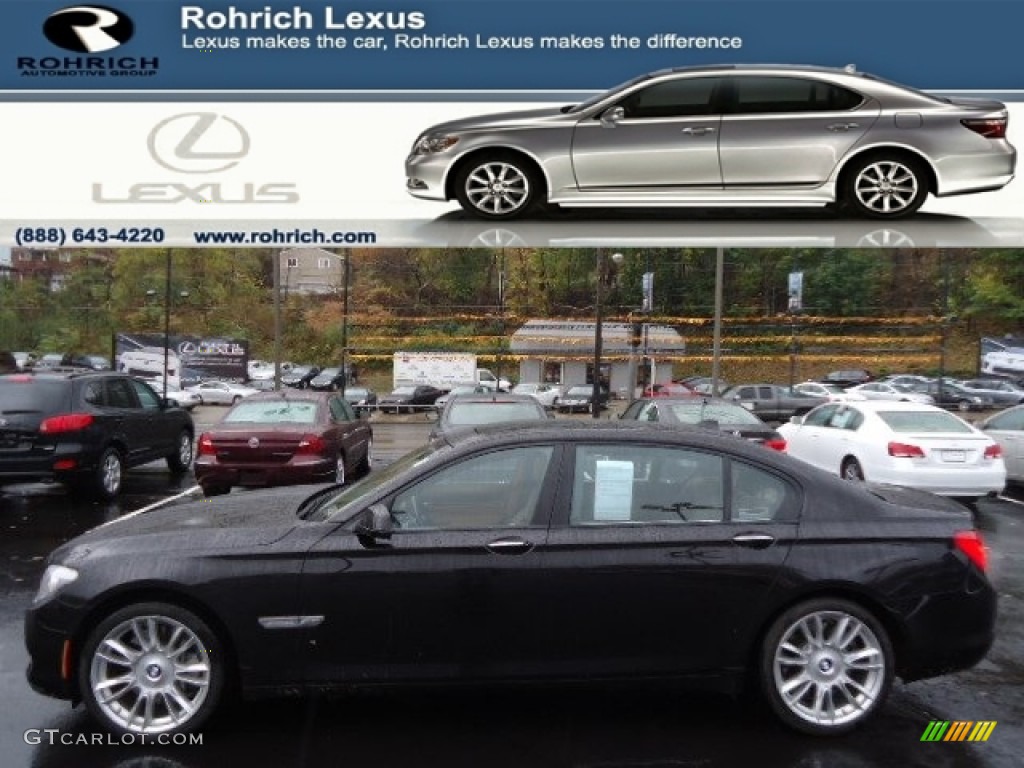 2012 7 Series 750Li xDrive Sedan - Jet Black / Saddle/Black photo #1