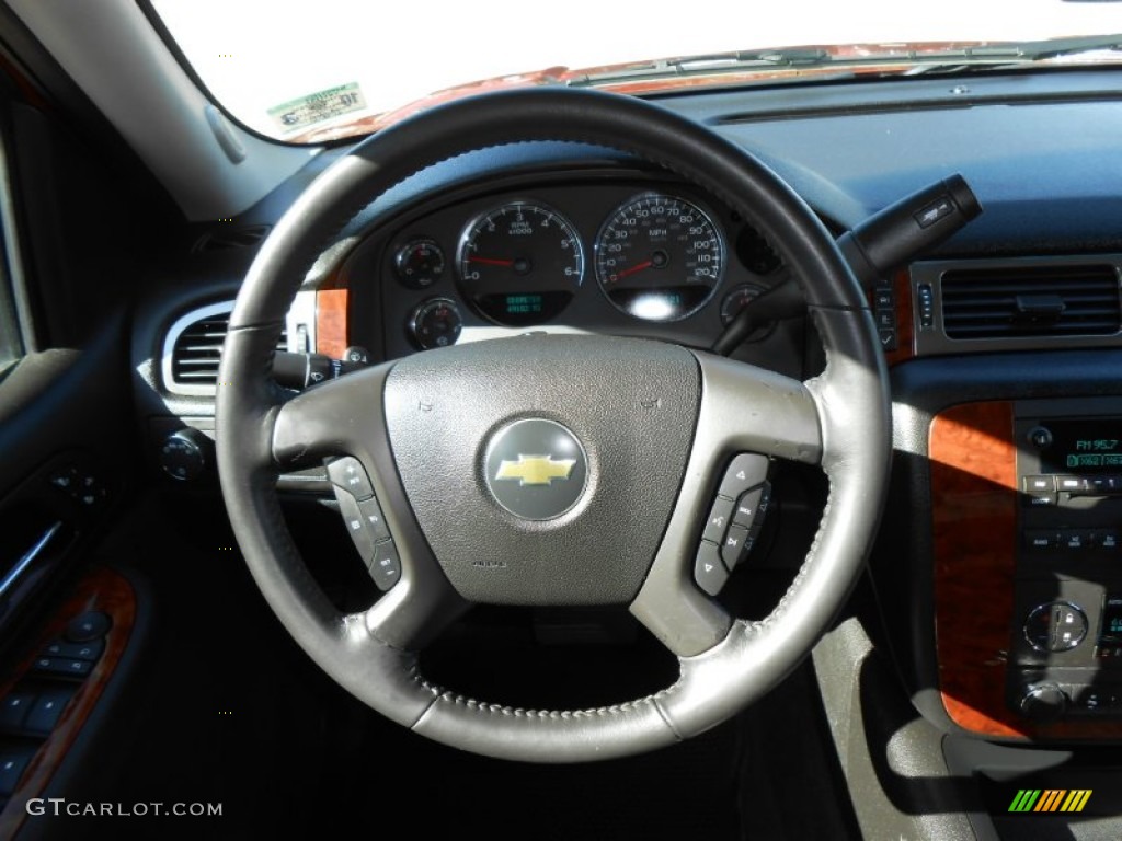 2007 Chevrolet Avalanche LT Ebony Steering Wheel Photo #73061688