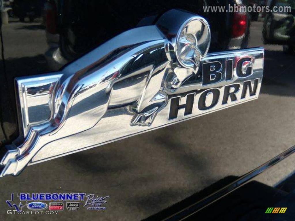 2008 Ram 1500 Big Horn Edition Quad Cab - Brilliant Black Crystal Pearl / Medium Slate Gray photo #3