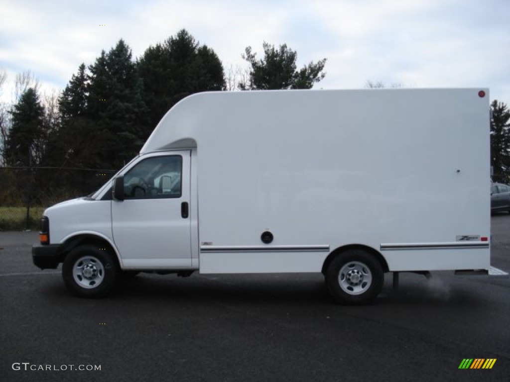2013 Express 3500 Cutaway Cargo Van - Summit White / Medium Pewter photo #1