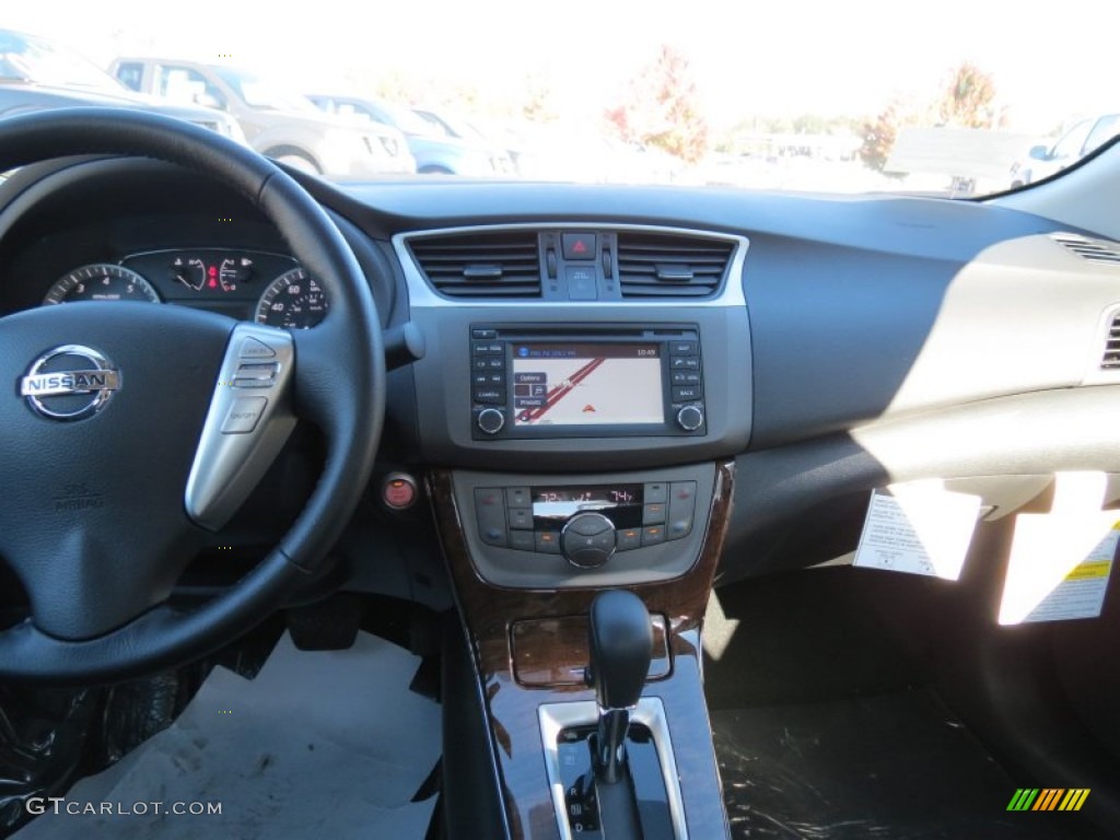 2013 Nissan Sentra SL Charcoal Dashboard Photo #73065201