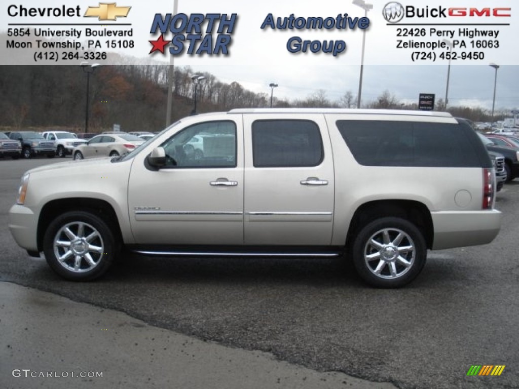 2013 Yukon XL Denali AWD - Champagne Silver Metallic / Ebony photo #1