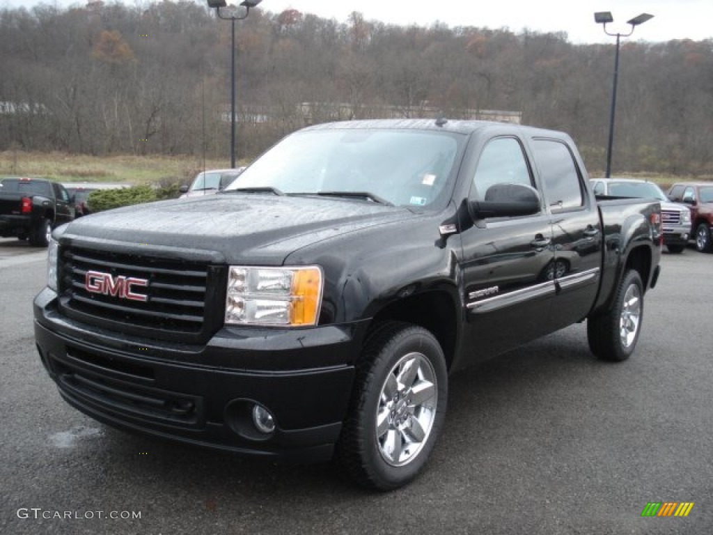 2013 Sierra 1500 SLE Crew Cab 4x4 - Onyx Black / Ebony photo #2