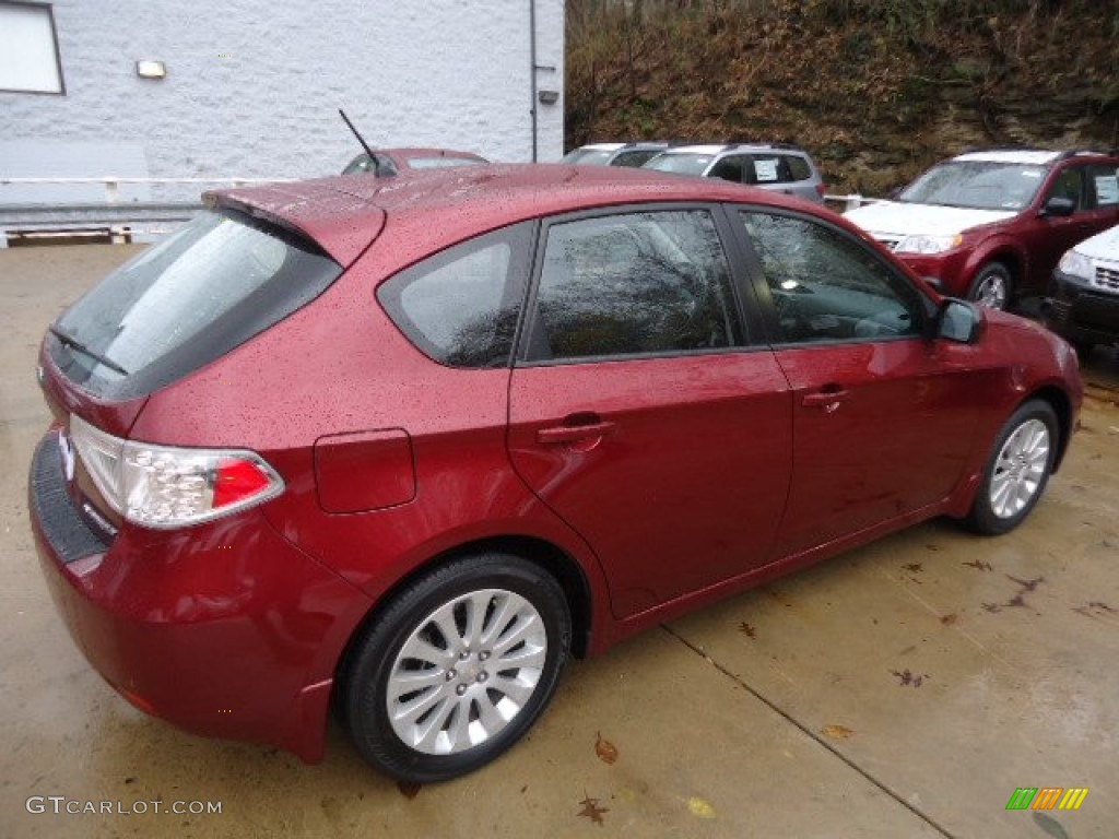 2011 Impreza 2.5i Premium Wagon - Camellia Red Pearl / Carbon Black photo #4