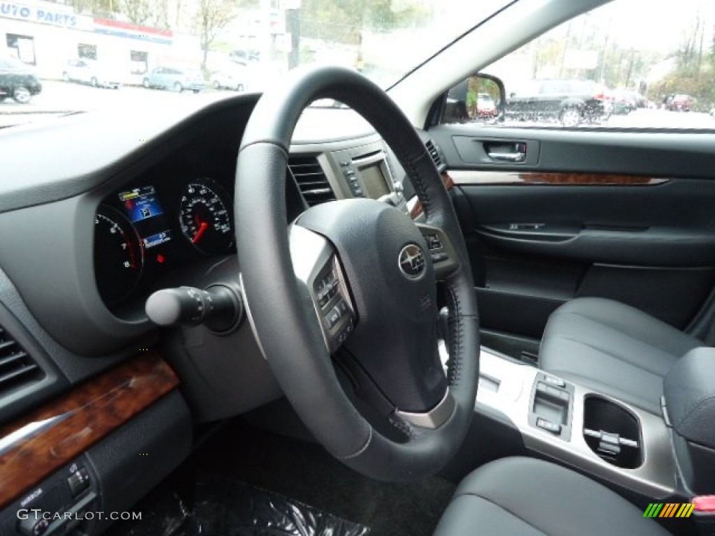 2013 Subaru Legacy 3.6R Limited Black Steering Wheel Photo #73069963