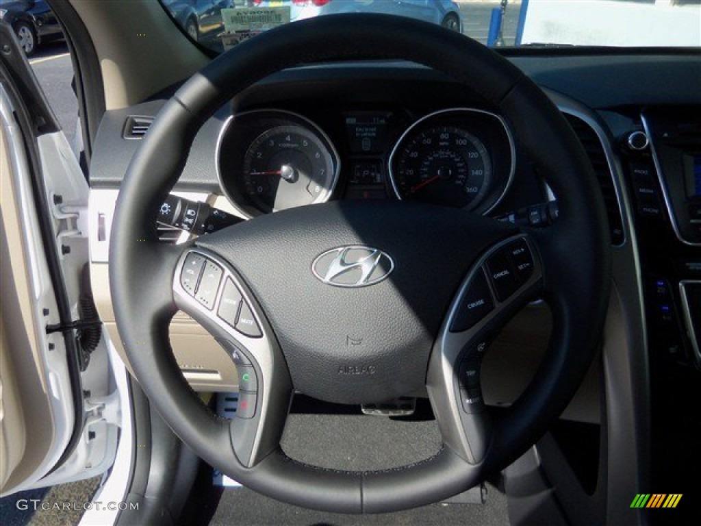 2013 Elantra GT - Monaco White / Beige photo #15
