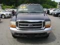 2001 True Blue Metallic Ford F350 Super Duty XLT Crew Cab  photo #2