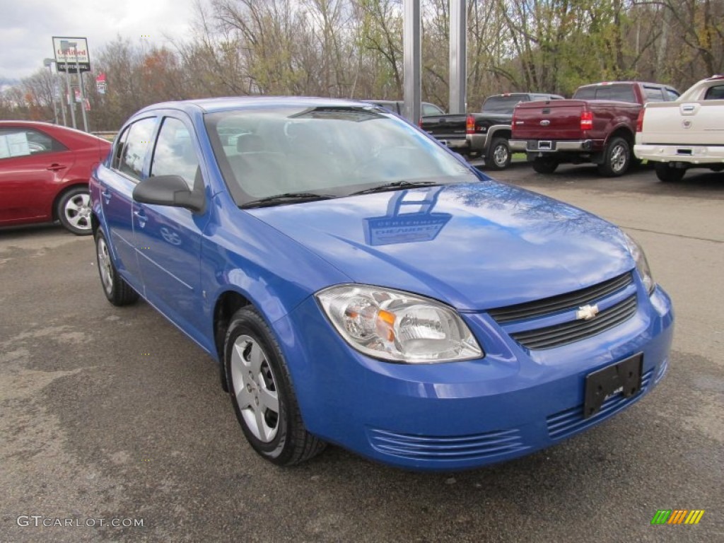 2008 Cobalt LS Sedan - Blue Flash Metallic / Gray photo #9