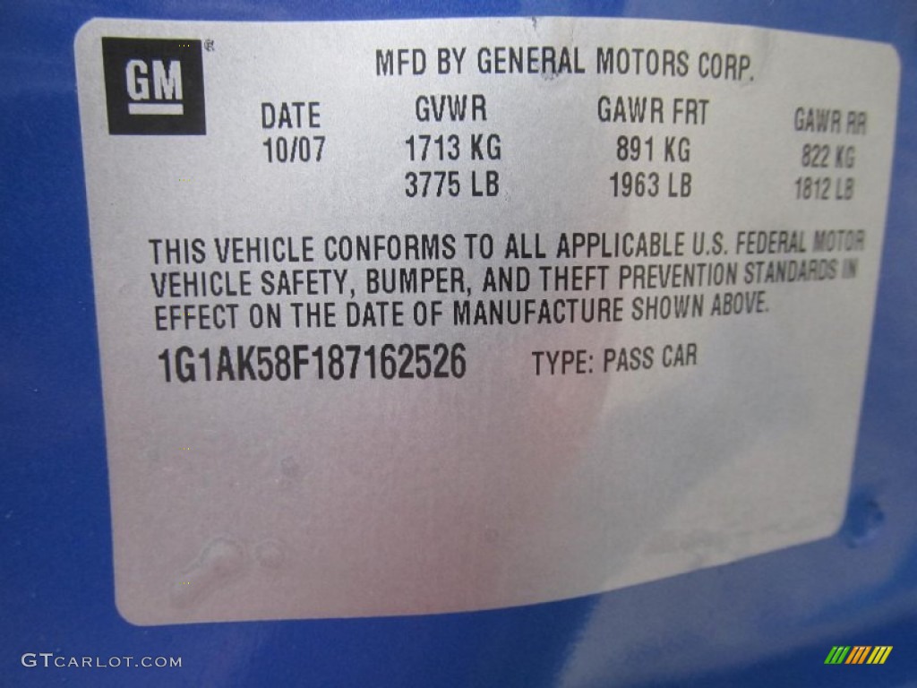 2008 Cobalt LS Sedan - Blue Flash Metallic / Gray photo #19