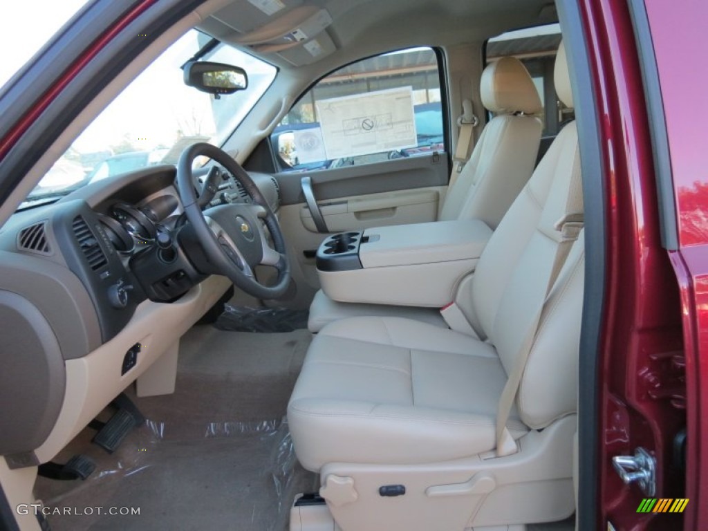 2013 Silverado 1500 LT Crew Cab 4x4 - Deep Ruby Metallic / Light Cashmere/Dark Cashmere photo #7