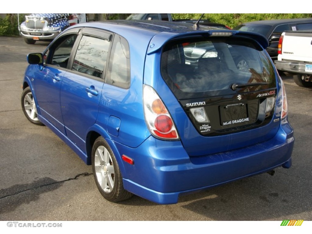 2006 Aerio SX Premium AWD Sport Wagon - Techno Blue Metallic / Black photo #8