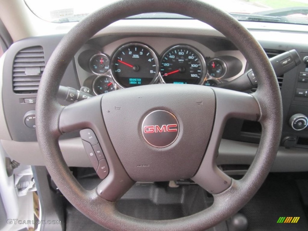 2008 GMC Sierra 2500HD Regular Cab 4x4 Dark Titanium Steering Wheel Photo #73075228