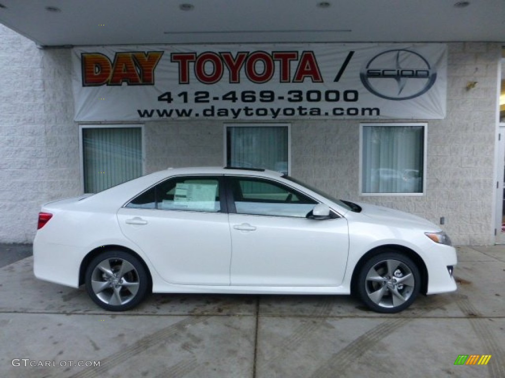 2012 Camry SE - Blizzard White Pearl / Black/Ash photo #1