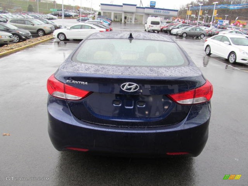 2013 Elantra GLS - Indigo Night / Beige photo #4