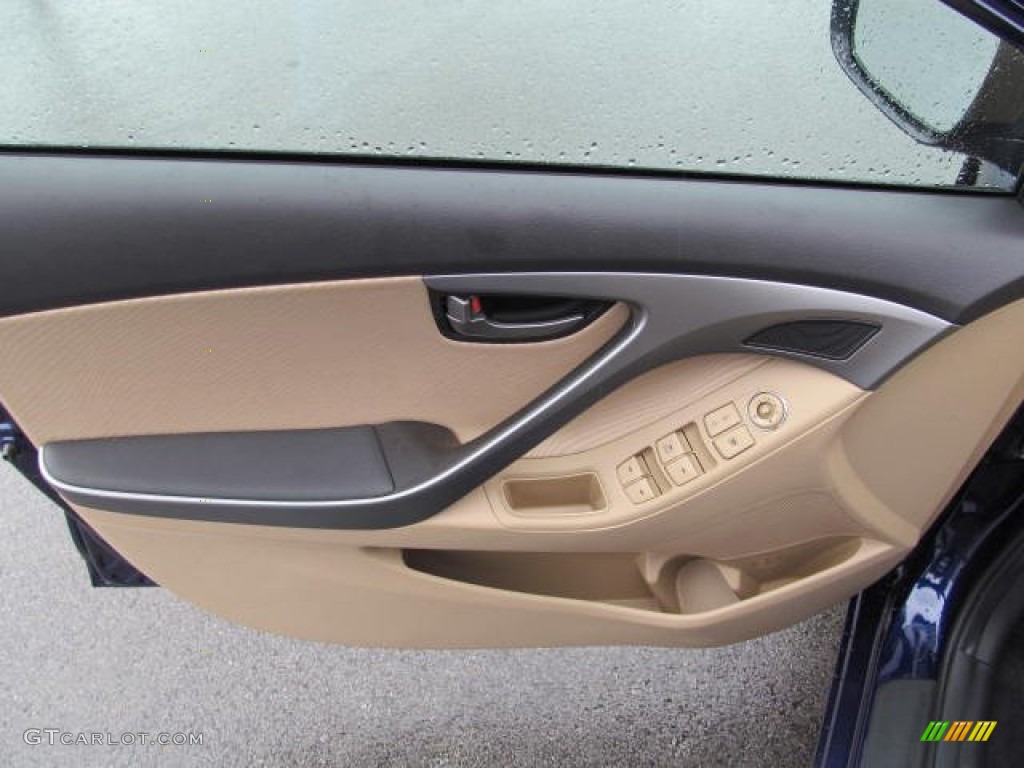 2013 Elantra GLS - Indigo Night / Beige photo #5