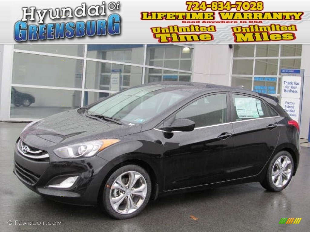 2013 Elantra GT - Black Noir Pearl / Black photo #1