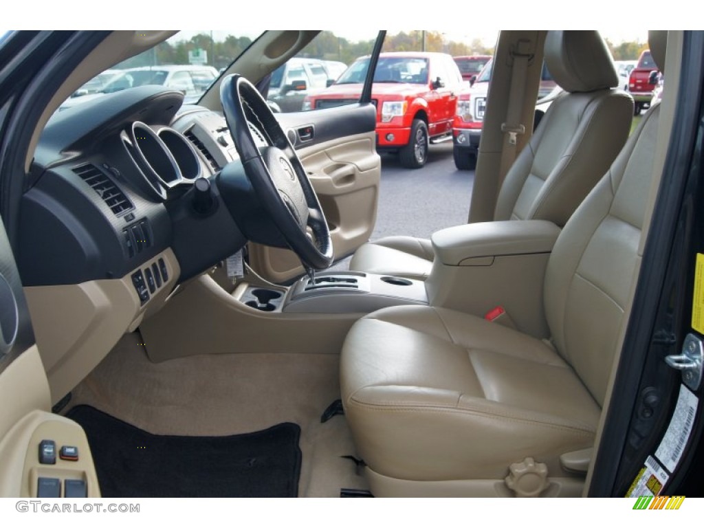 Sand Beige Interior 2010 Toyota Tacoma V6 SR5 Double Cab 4x4 Photo #73078873