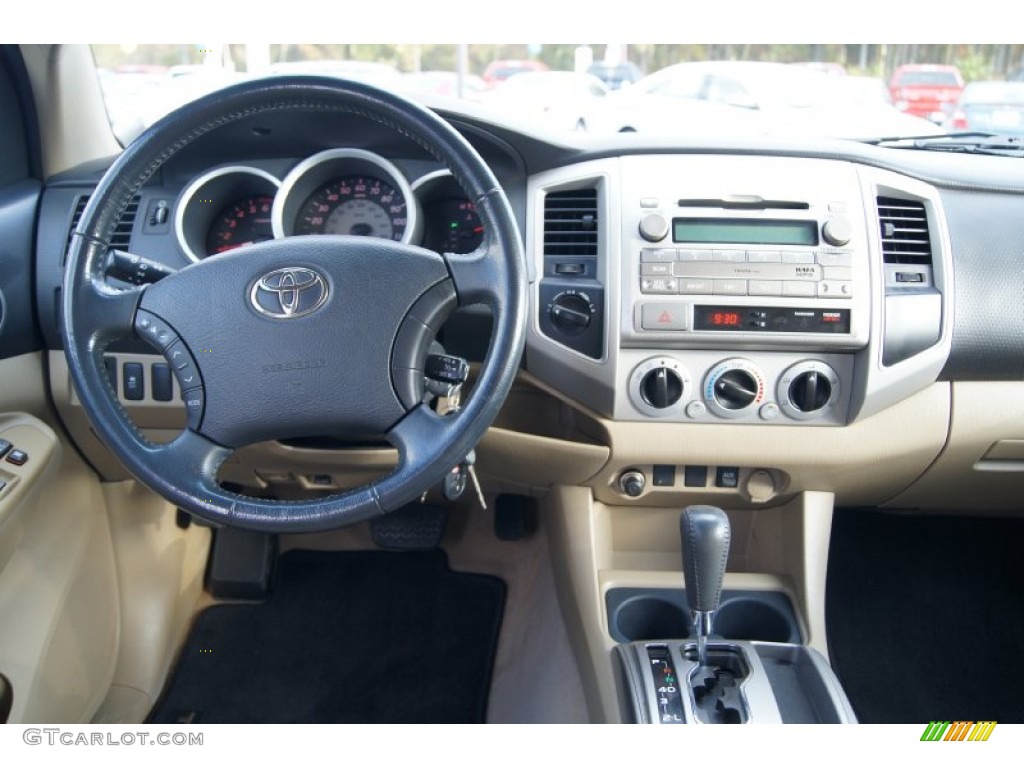 2010 Toyota Tacoma V6 SR5 Double Cab 4x4 Sand Beige Dashboard Photo #73079160