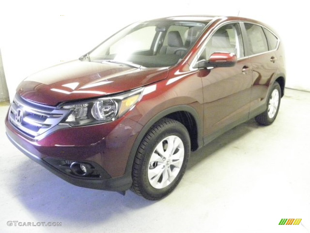 2013 CR-V EX - Basque Red Pearl II / Gray photo #3