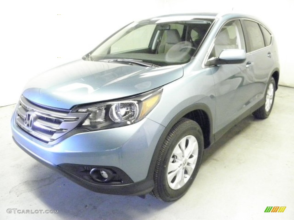 2013 CR-V EX-L AWD - Mountain Air Metallic / Beige photo #3