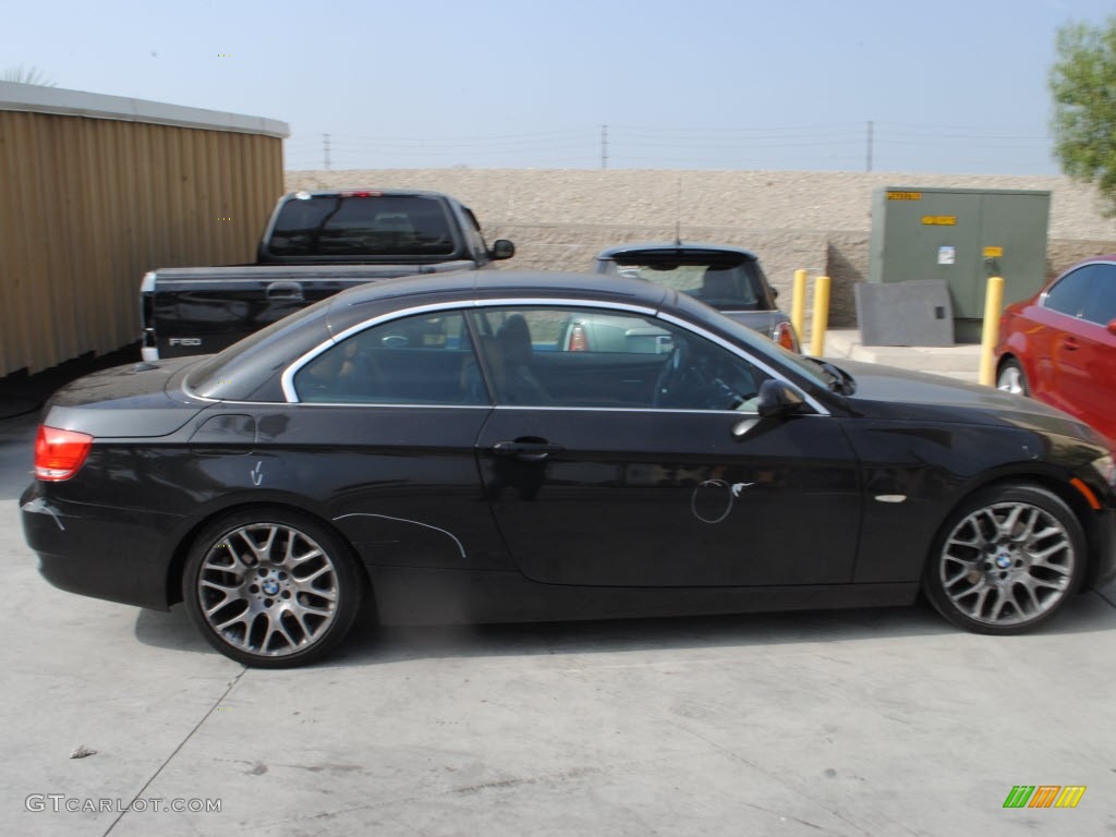 2009 3 Series 328i Convertible - Black Sapphire Metallic / Saddle Brown Dakota Leather photo #3