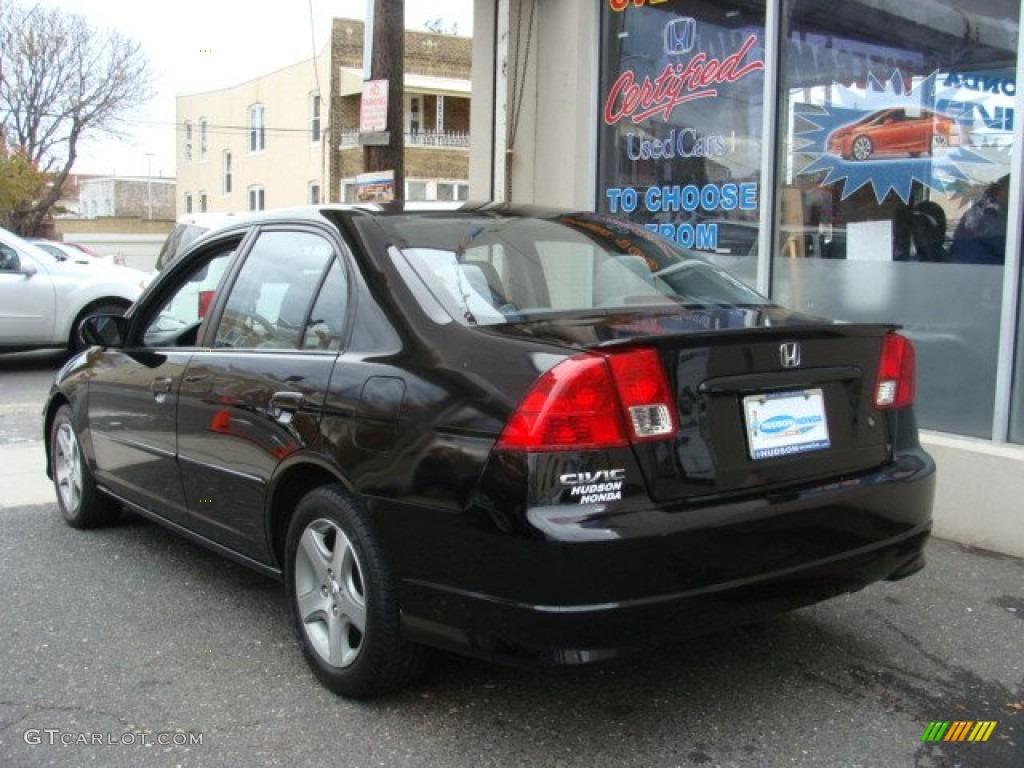 2004 Civic EX Sedan - Nighthawk Black Pearl / Black photo #4