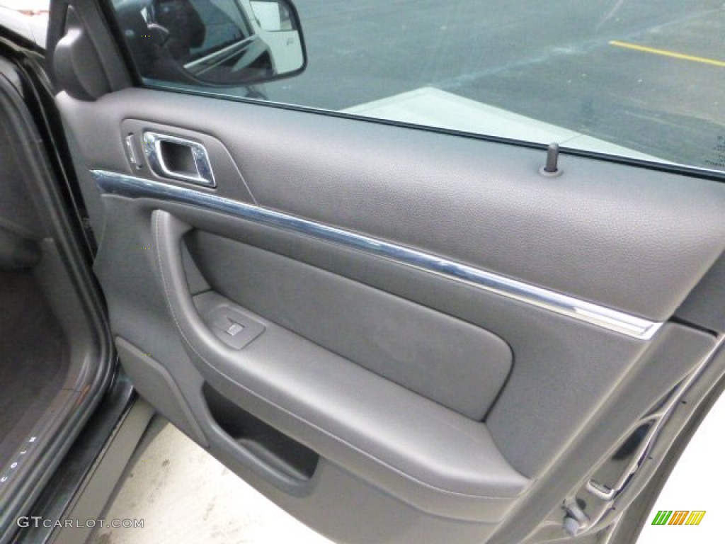 2010 Lincoln MKS EcoBoost AWD Charcoal Black/Fine Line Ebony Door Panel Photo #73085364