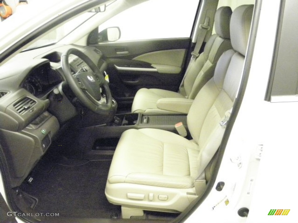 2013 CR-V EX-L - White Diamond Pearl / Beige photo #16