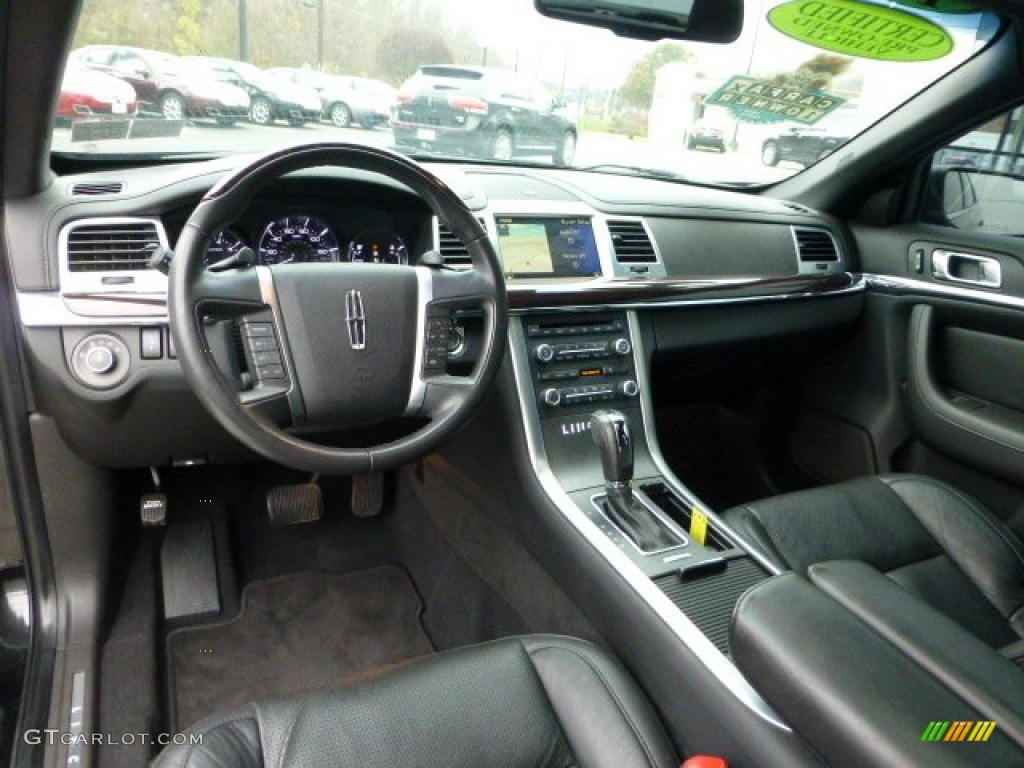 Charcoal Black/Fine Line Ebony Interior 2010 Lincoln MKS EcoBoost AWD Photo #73085460