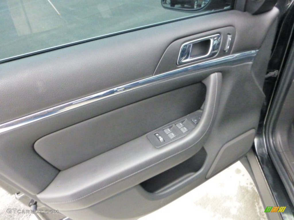 2010 Lincoln MKS EcoBoost AWD Charcoal Black/Fine Line Ebony Door Panel Photo #73085478