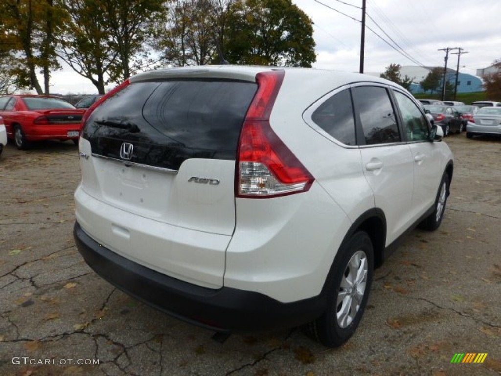 2013 CR-V EX AWD - White Diamond Pearl / Beige photo #4