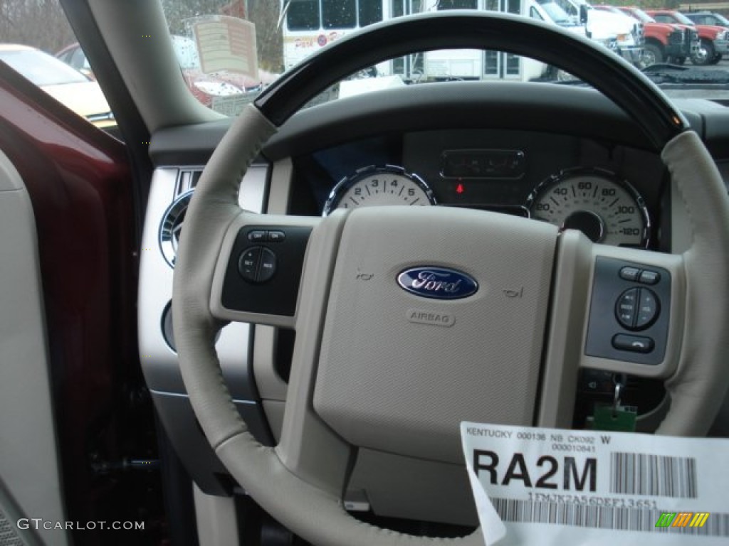 2013 Ford Expedition EL Limited 4x4 Charcoal Black Steering Wheel Photo #73085508