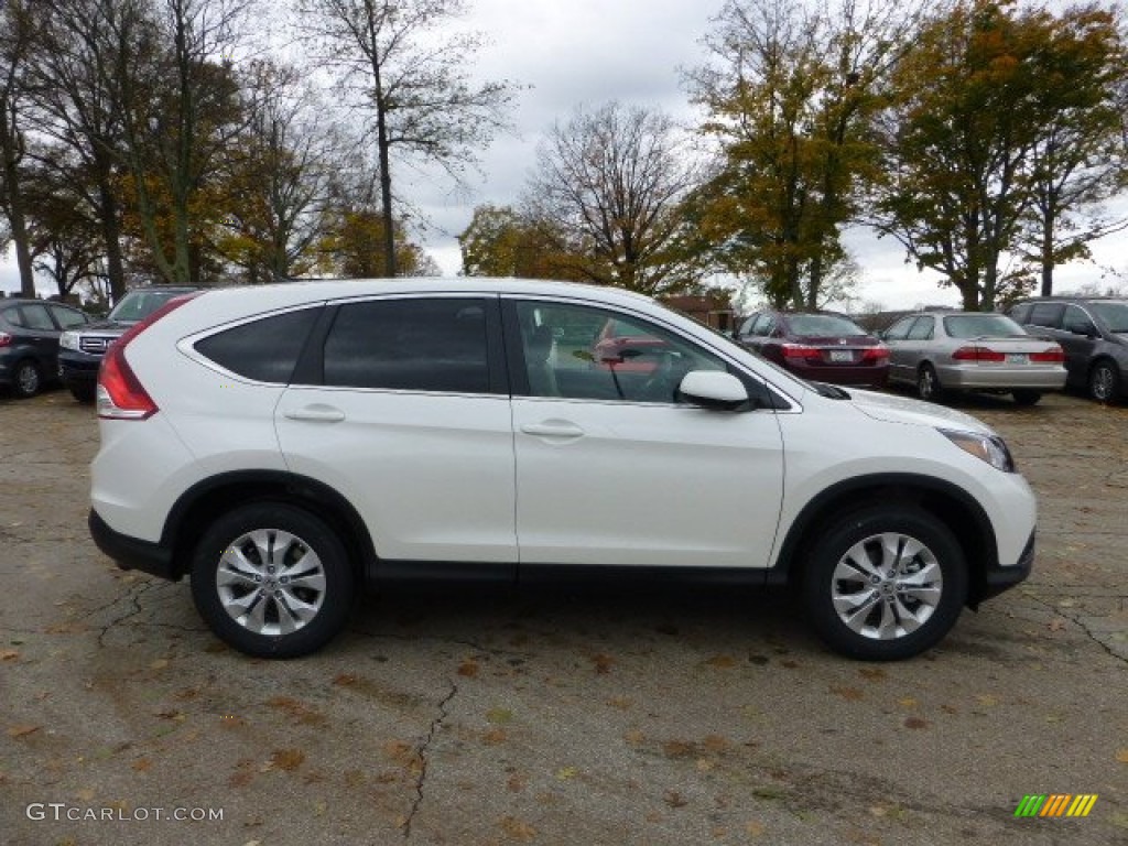 2013 CR-V EX AWD - White Diamond Pearl / Beige photo #5