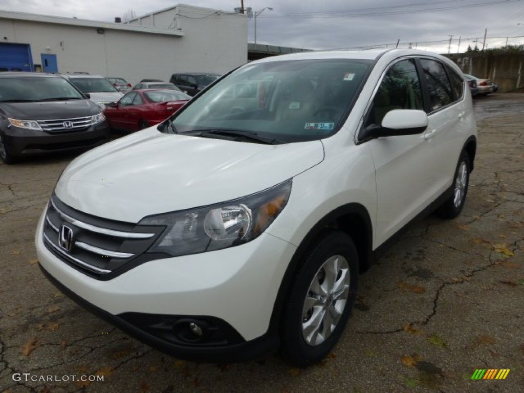 2013 CR-V EX AWD - White Diamond Pearl / Beige photo #8